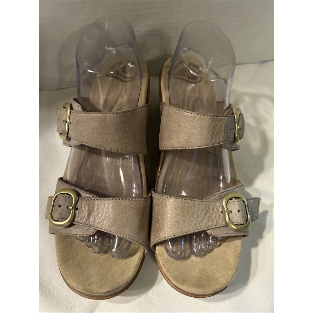 Dansko Sophie Double Buckle Straps Tan Taupe Sandals Women's Size 42